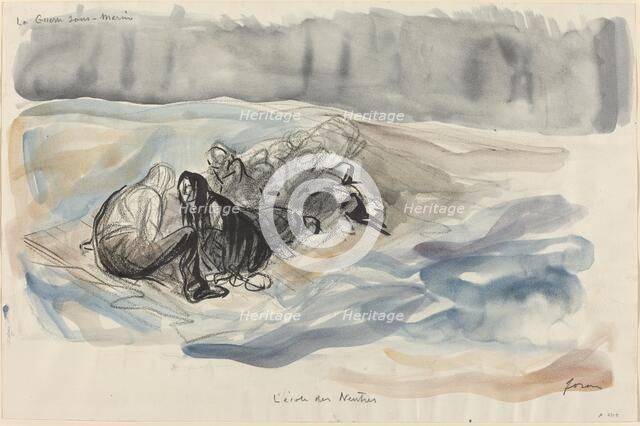 La Guerre sous-Marine. L'école des Neutres, c. 1914/1919. Creator: Jean Louis Forain.