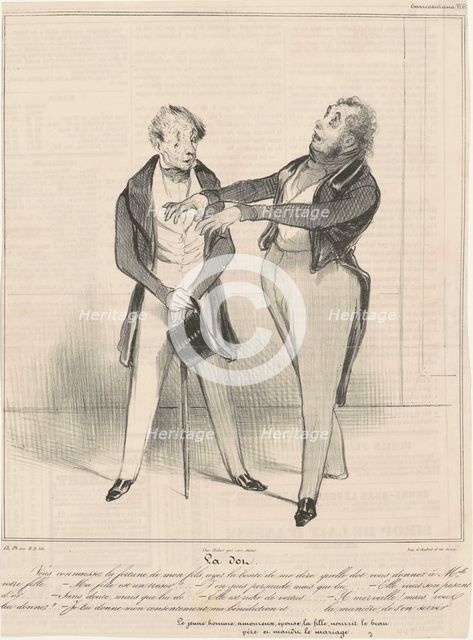 La Dot...vous connaissez la fortune..., 19th century. Creator: Honore Daumier.
