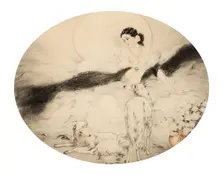 La Dame aux Camelias, 1927. Creator: Icart, Louis Justin Laurent (1888-1950)