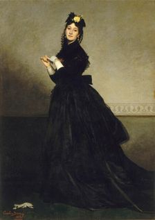 La Dame aux gants (The Lady with the Glove), 1869. Creator: Carolus-Duran, Charles Émile Auguste (1837-1917)