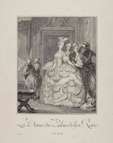 La Dame du Palais de la Reine (The Queen's Lady-in Waiting), 1777. Creator: Jean-Michel Moreau
