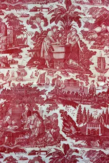 La Danse Savoyarde ou La Lessive (Furnishing Fabric), France, c. 1790. Creator: Lecler Pére et fils