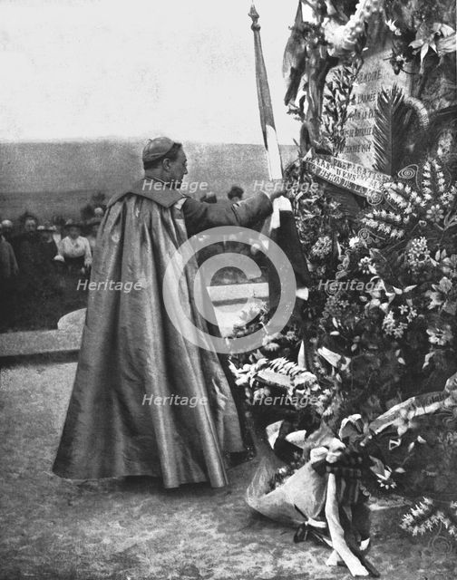 'La deuxieme commemoration de la victoire de la Marne; Mgr Lobbedey, eveque d'Arras', 1916 Creator: Jean Clair-Guyot.