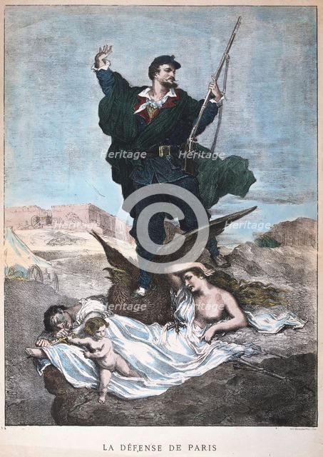 'La Defense de Paris', Franco-Prussian War, 1870-1871.  Artist: Anon