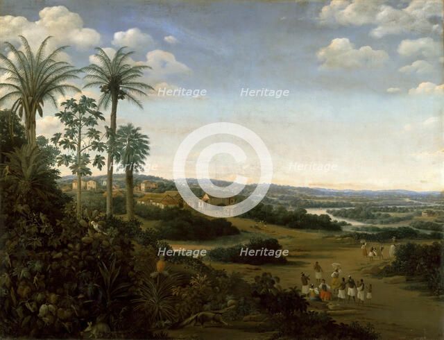 La demeure d'un labrador (Le Village de Serinhaem), c. 1653. Creator: Post, Frans Jansz. (1612-1680).