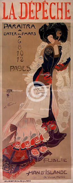 La Dépêche, c. 1900. Creator: Feure, Georges de  .