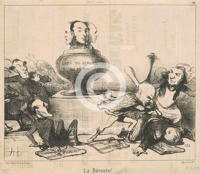 La dêroute!, 19th century. Creator: Honore Daumier.