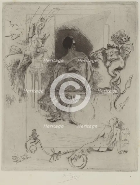 La Dernière Maja, 1880. Creator: Félicien Rops.