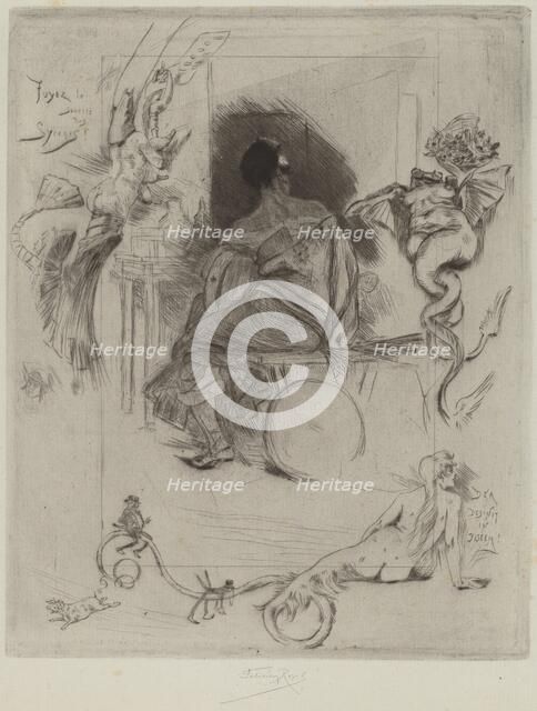 La Dernière Maja, 1880. Creator: Félicien Rops.