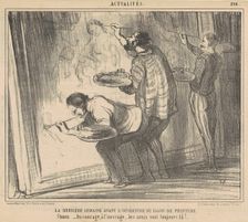 La dernière semaine avant l'ouverture du salon ..., 19th century. Creator: Honore Daumier