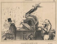 La descente de la courtille en 1855, 19th century. Creator: Honore Daumier