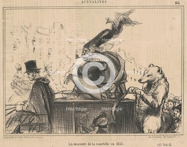 La descente de la courtille en 1855, 19th century. Creator: Honore Daumier.
