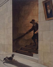 La Descente de l'escalier, c.1800. Creator: Louis Leopold Boilly