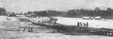 La Diversion Russe de Bukovine, Petrograd, janvier 1916; Etablissement d'un pont le..., 1916. Creator: Unknown