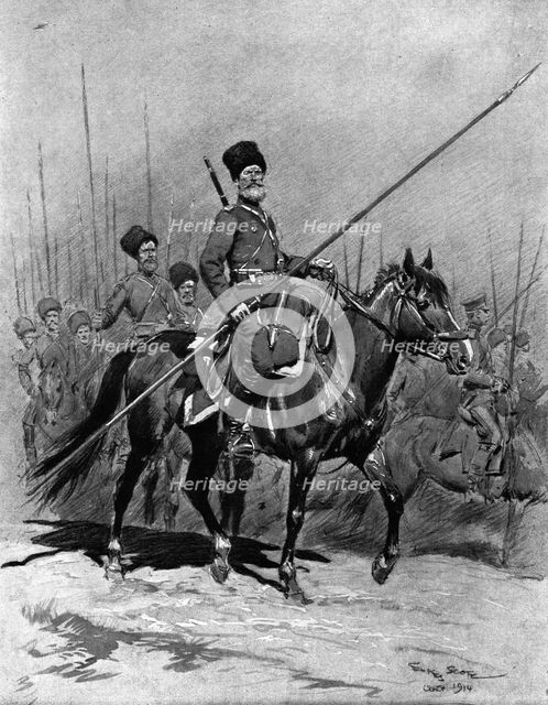 ''La Diversion Russe; Les Avant-Gardes Cosaques', 1914. Creator: Georges Bertin Scott.