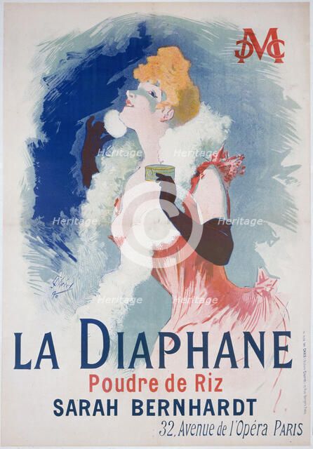 La Diaphane. Poudre de Riz (Poster), 1896-1898. Creator: Chéret, Jules (1836-1932).