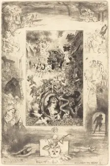 La Diligence de Beaucaire (The Diligence of Beaucaire), c. 1885. Creator: Felix Hilaire Buhot