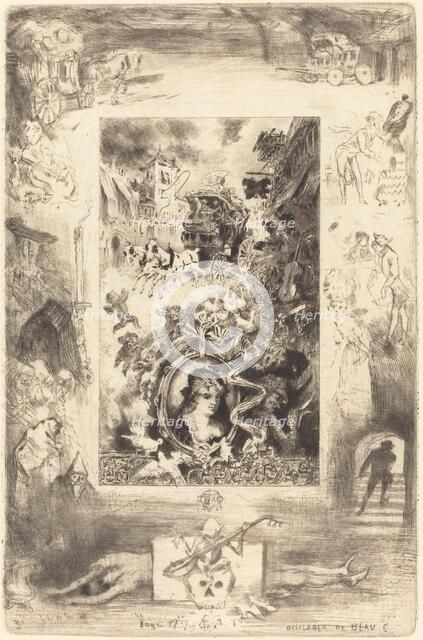 La Diligence de Beaucaire (The Diligence of Beaucaire), c. 1885. Creator: Felix Hilaire Buhot.