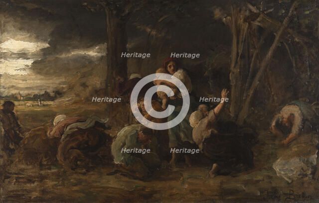 La foudre, c.1865. Creator: Jules Breton.