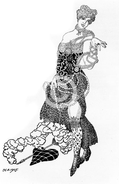 La Folichonette Illustration for the journal Vesy (The Scales), 1905. Artist: Feofilaktov, Nikolai Petrovich (1878-1941)