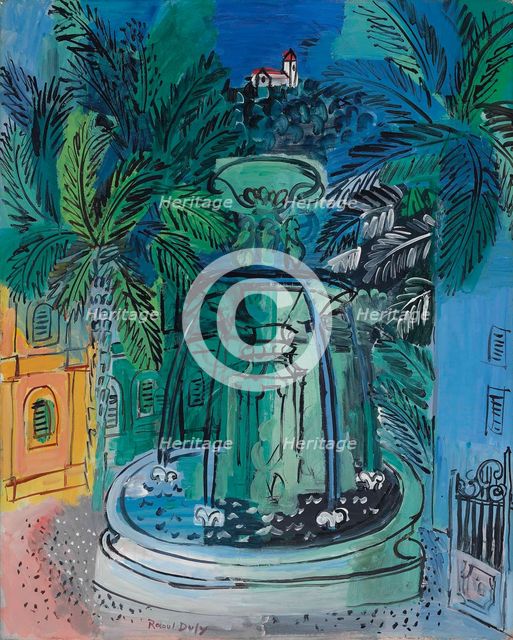 La fontaine à Hyères, 1927. Creator: Dufy, Raoul (1877-1953).