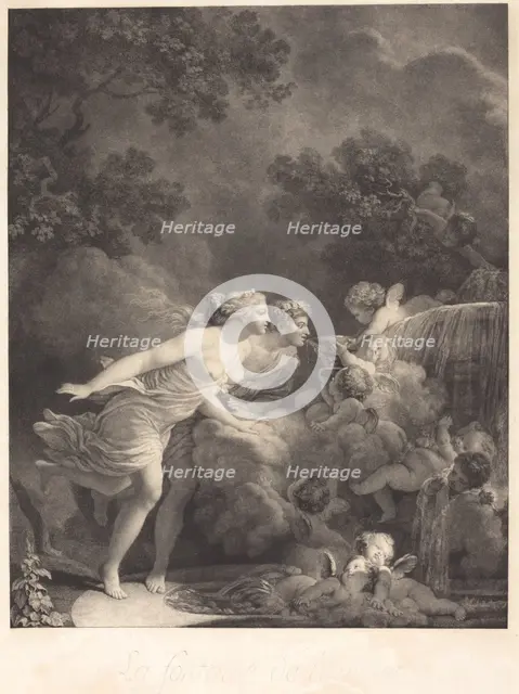La Fontaine d'Amour (The Fountain of Love), 1785. Creator: Nicolas-Francois Regnault.