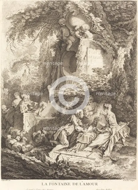 La Fontaine de l'Amour, 1738. Creator: Pierre Alexandre Aveline.