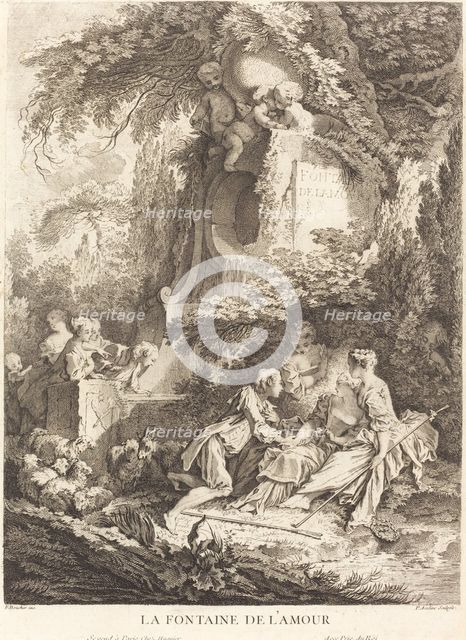La Fontaine de l'Amour, 1738. Creator: Pierre Alexandre Aveline.