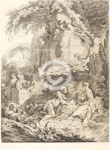 La Fontaine de l'Amour, 1738. Creator: Pierre Alexandre Aveline.