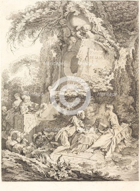La Fontaine de l'Amour, 1738. Creator: Pierre Alexandre Aveline.