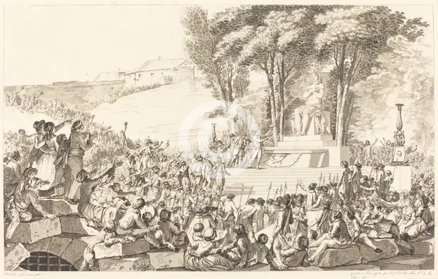 La Fontaine de la Regeneration sur les debris de la Bastille, le 10 avril 1793, probably 1794. Creator: Antoine Jean Duclos.