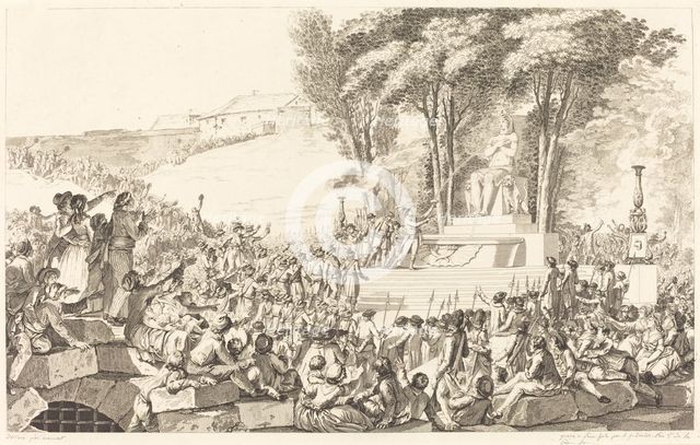 La Fontaine de la Regeneration sur les debris de la Bastille, le 10 avril 1793, probably 1794. Creator: Antoine Jean Duclos.