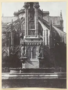 La Fontaine du square de l'Archevêché; Derrière Notre-Dame, 1847, printed 1965. Creator: Hippolyte Bayard