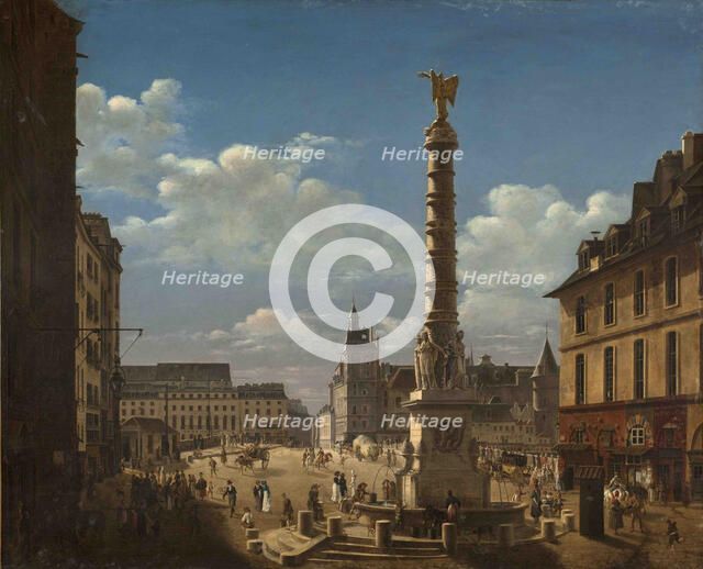 La Fontaine du Palmier on the Place du Châtelet, 1810.