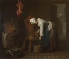 La Fontaine (The Water Cistern), 1733. Artist: Chardin, Jean-Baptiste Siméon (1699-1779)