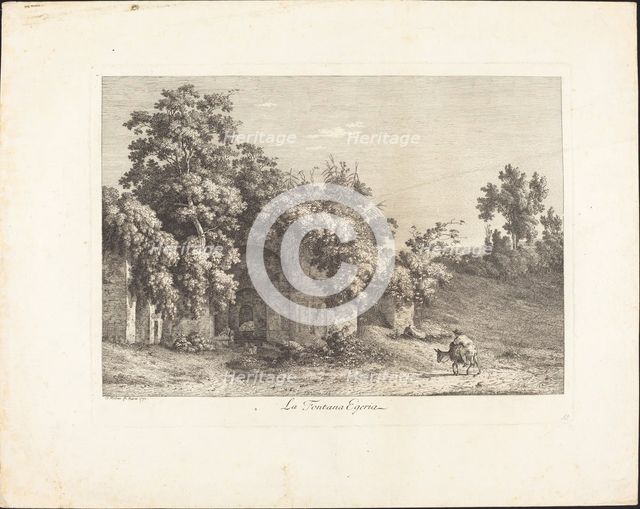La Fontana Egeria, 1792. Creator: Jacob Wilhelm Mechau.