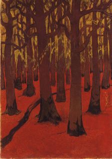 La Foret au sol rouge, 1891