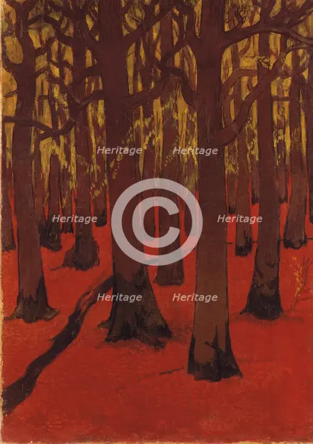 La Foret au sol rouge, 1891.