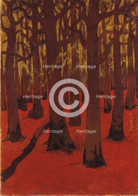 La Foret au sol rouge, 1891.
