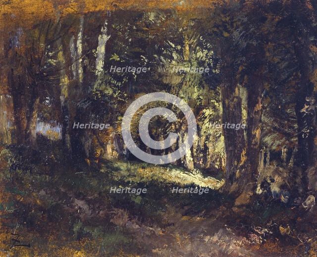 La forêt, between 1850 and 1860. Creator: Felix Francois Georges Philibert Ziem.