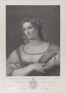 La Fornarina, 1814. Creators: Raphael Morghen, Pietro Ermini