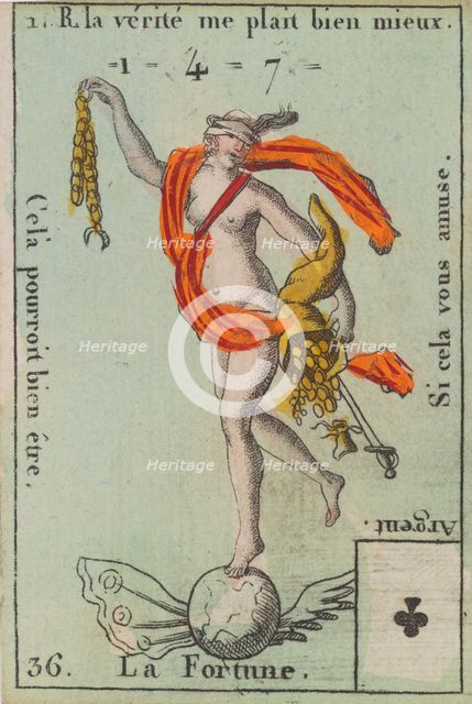 La Fortune from Playing Cards (for Quartets) 'Costumes des Peuples Étrangers', 1700-1799. Creator: Anon.