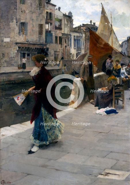 La fa la modella, 1884.