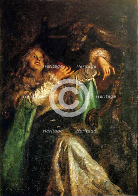 La falconiera , c. 1875.