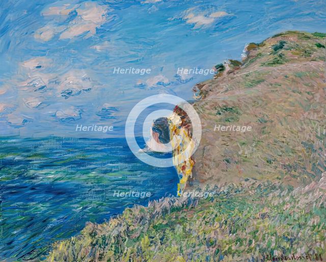 La Falaise à Fécamp, 1881. Creator: Claude Monet.