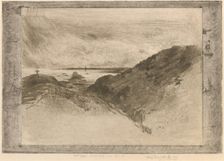 La Falaise: Baie de Saint-Malo (The Cliff: Saint-Malo Bay), 1886/1890. Creator: Felix Hilaire Buhot