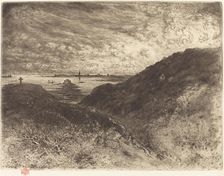 La Falaise: Baie de Saint-Malo (The Cliff: Saint-Malo Bay), 1886/1890. Creator: Felix Hilaire Buhot