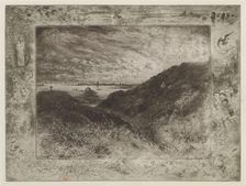 La Falaise: Baie de Saint-Malo (The Cliff: Saint-Malo Bay), 1886/1890. Creator: Felix Hilaire Buhot