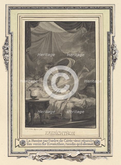 La Famine par l'ordre de Ceres ..., 1767. Creator: Jean-Michel Moreau.