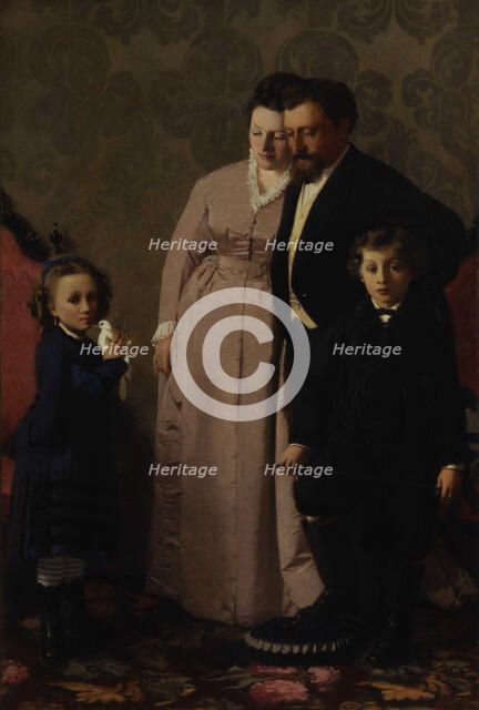 La famiglia Guidini (Die Familie Giudini), 1873. Creator: Favretto, Giacomo (1849-1887).